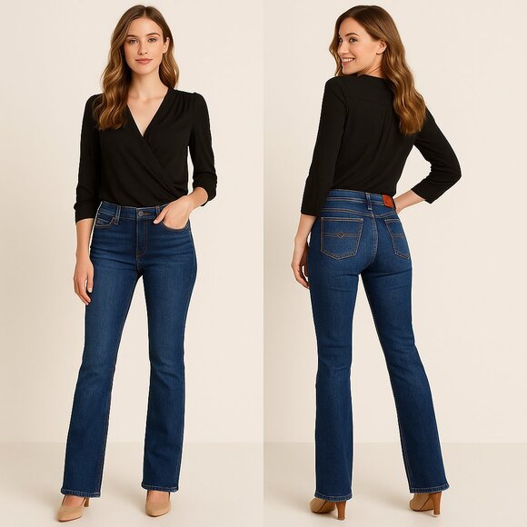 Lucky Brand Women's Straight Leg Jeans - Dark Blue - Picture 1 of 16